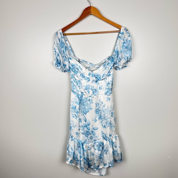 Urban Outfitters Kiss the Sky Floral Print Sweetheart Mini Dress - Picture 4 of 11